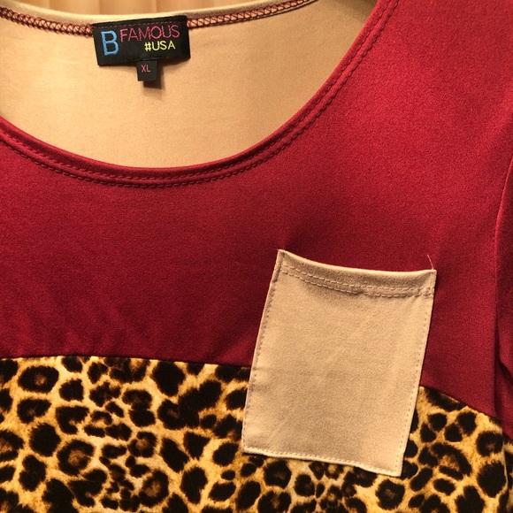 Women’s fall B Famous #USA Leopard print top - Picture 7 of 11
